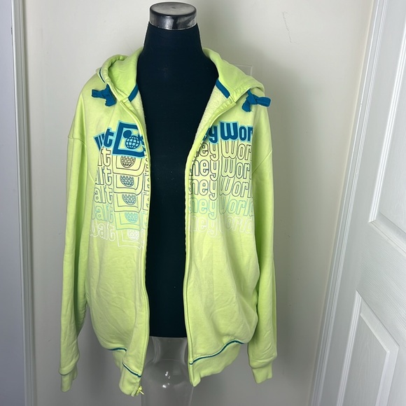 Walt Disney World Neon Zipped Up Hoodie Size Medium - Picture 14 of 15